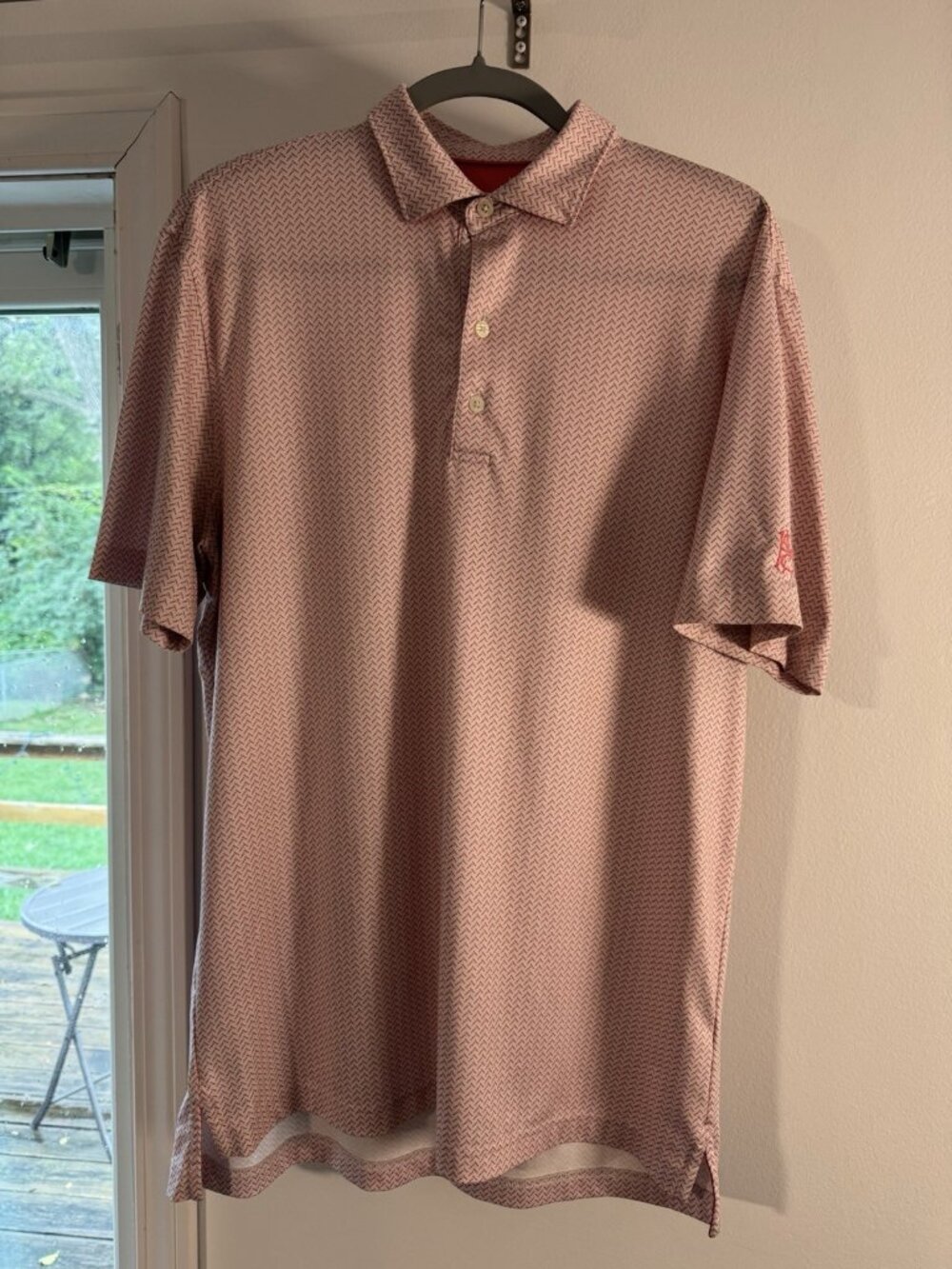 Johnnie-O Golf Polo Men's M Red Pattern